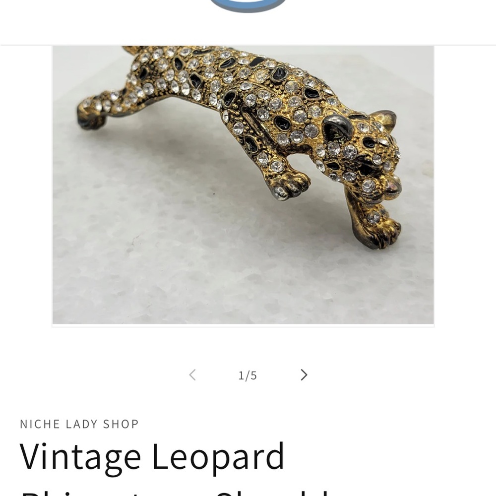 Vintage, leopard panther brooch